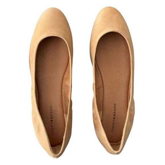Lucky Brand Tan Flats with Classic Design Wimmie Light Brown Ballet Flats - Picture 8 of 16